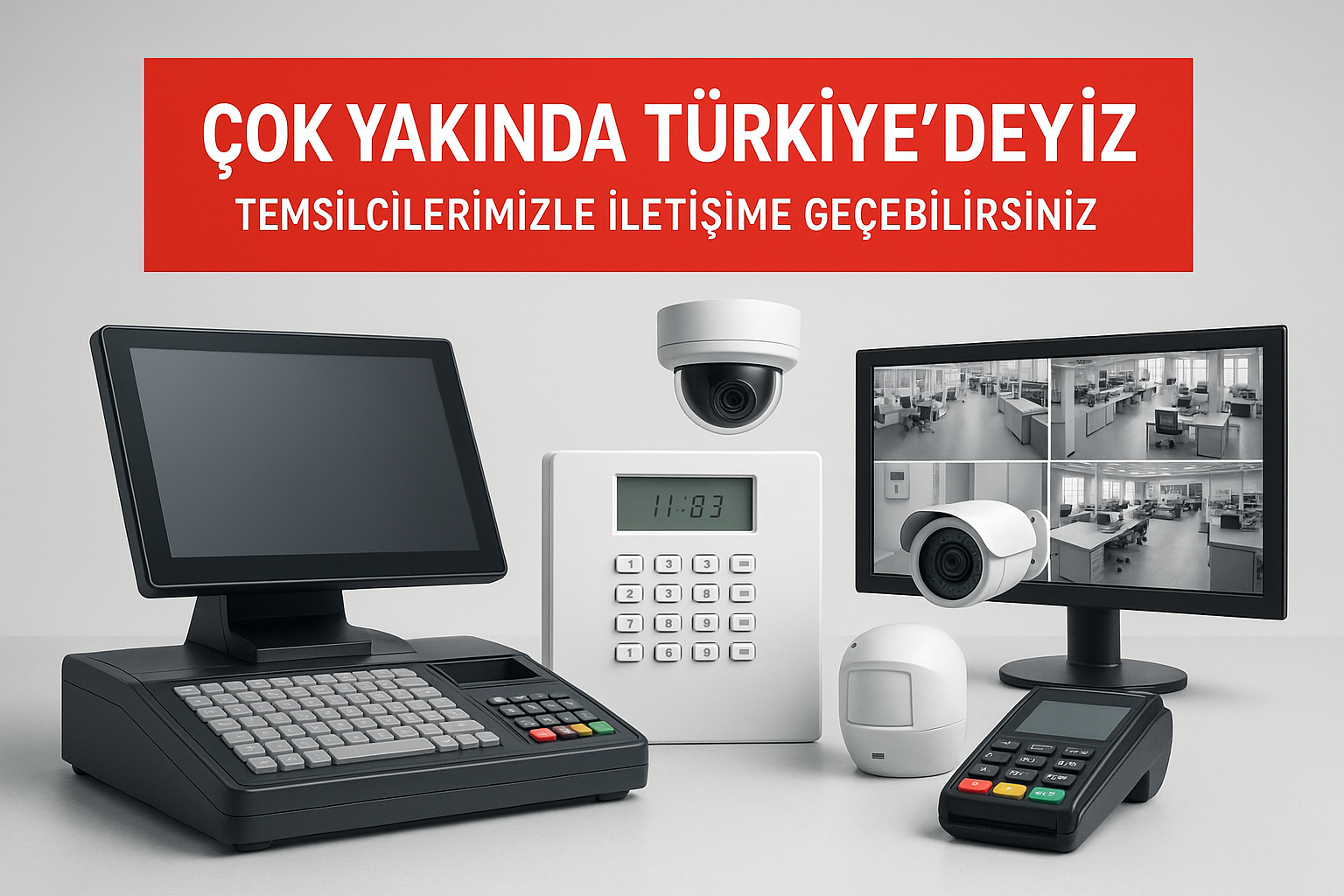 Bana Güvenlik Sistemleri Yazarkasa sistemleri Alarm sistemleri ile alakalı siler yap ve cok yakında turkiyedeyiz temsilcilerimizle iletişime gecebilirsiniz 